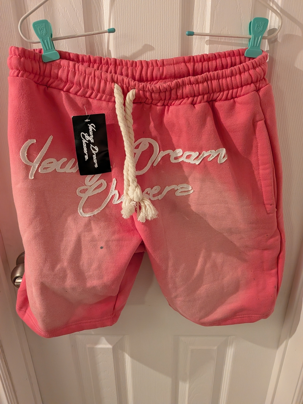 Pink Drawstring Men's Shorts